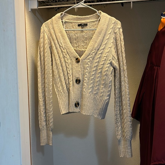 Beige/light brown sweater with tank top. Size small. Only wore it a few days. - Picture 1 of 2